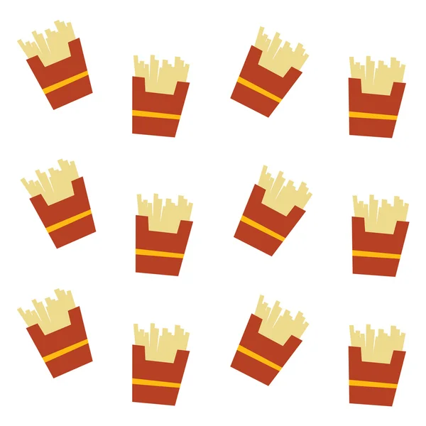 Papas fritas - tema del restaurante — Vector de stock