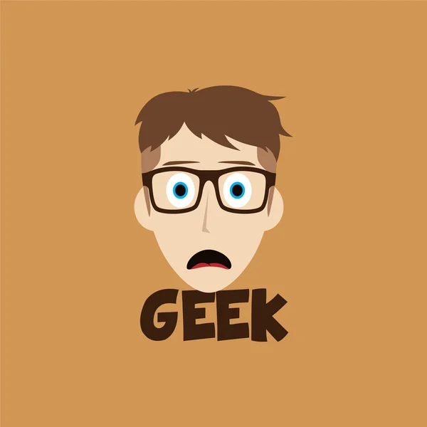 Divertente cartone animato Geek — Vettoriale Stock