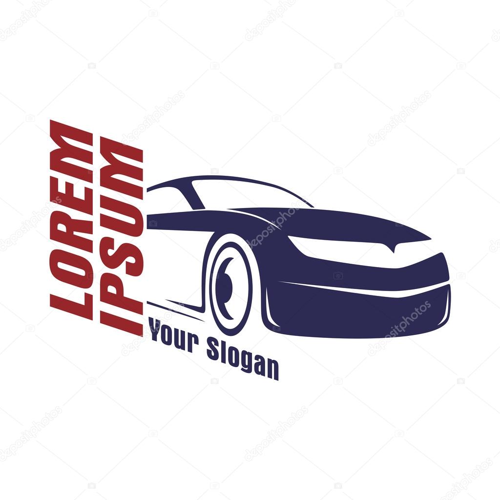 Sports car logo template