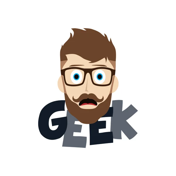 Grappige cartoon geek — Stockvector