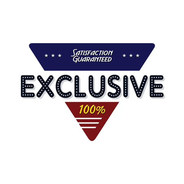 Exclusive triangular badge — Stock Vector