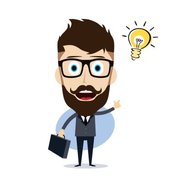 İşadamı sunu çizgi film