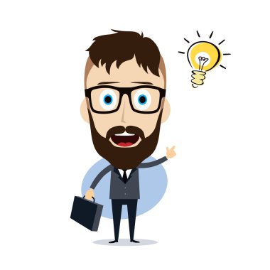 İşadamı sunu çizgi film