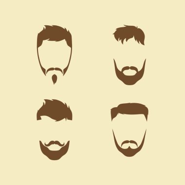 hipster male art   set