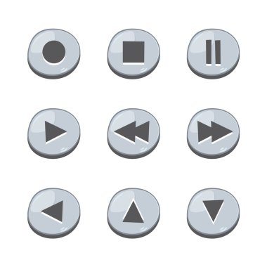 abstract icons button set