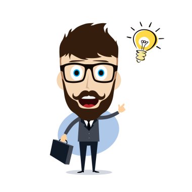 İşadamı sunu çizgi film