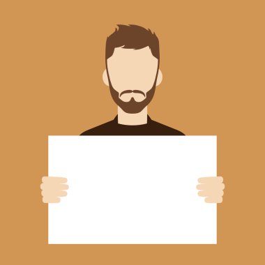 adam tutarak boş işareti