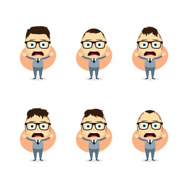 işadamı çizgi film seti