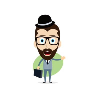 İşadamı sunu çizgi film