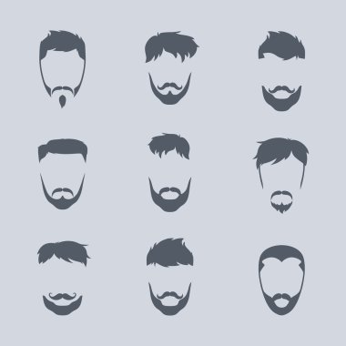 hipster male art   set