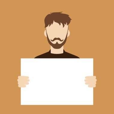 adam tutarak boş işareti