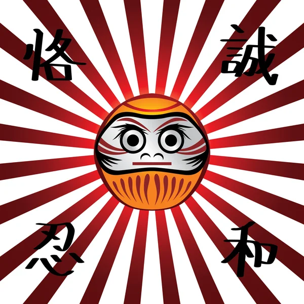 Ιαπωνικός βουδιστικός κούκλα — Διανυσματικό Αρχείο