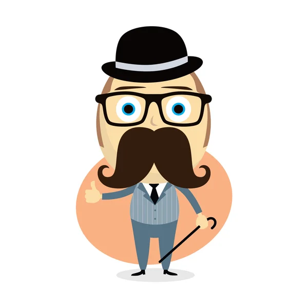 True gentleman cartoon — Stock Vector