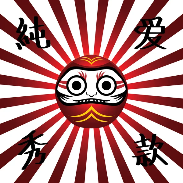 Muñeca budista japonesa — Vector de stock