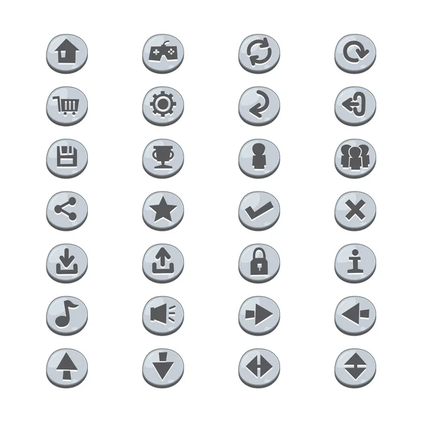 Abstract icons button set — Stok Vektör
