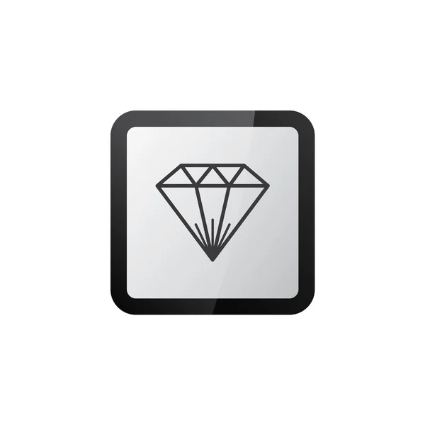 Glanzende diamant illustratie — Stockvector