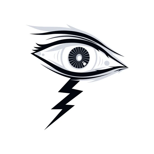 Thunder bolt eye — Stock Vector