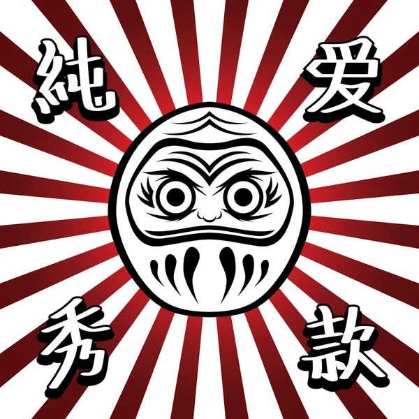 Poupée bouddhiste japonaise — Image vectorielle