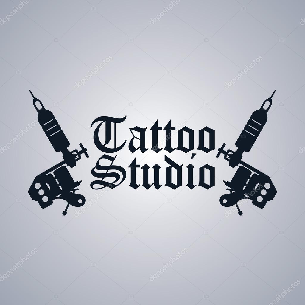 Tattoo parlor template vector illustration