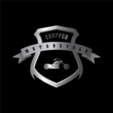 Gümüş kalkan chopper motosiklet