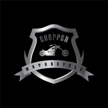 Gümüş kalkan chopper motosiklet