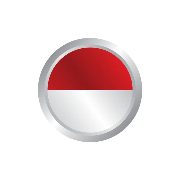 Bandiera nazionale lucente - indonesia — Vettoriale Stock