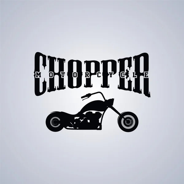 古典的なチョッパーのオートバイのテーマ — ストックベクタ