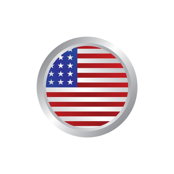 Brillante bandera nacional - América — Archivo Imágenes Vectoriales
