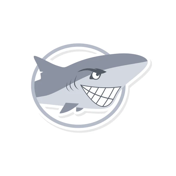 Funny shark illustration — Stock Vector