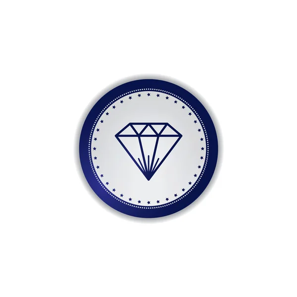 Diamond  icon button — Stock Vector