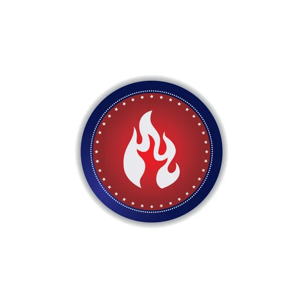 Buton pictogramă foc — Vector de stoc
