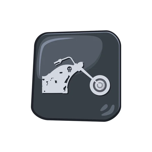 Icône de moto trémie bouton — Image vectorielle