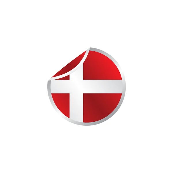 Blanka flagga - Danmark — Stock vektor