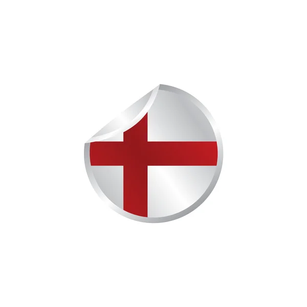 Glänzende Nationalflagge - England — Stockvektor