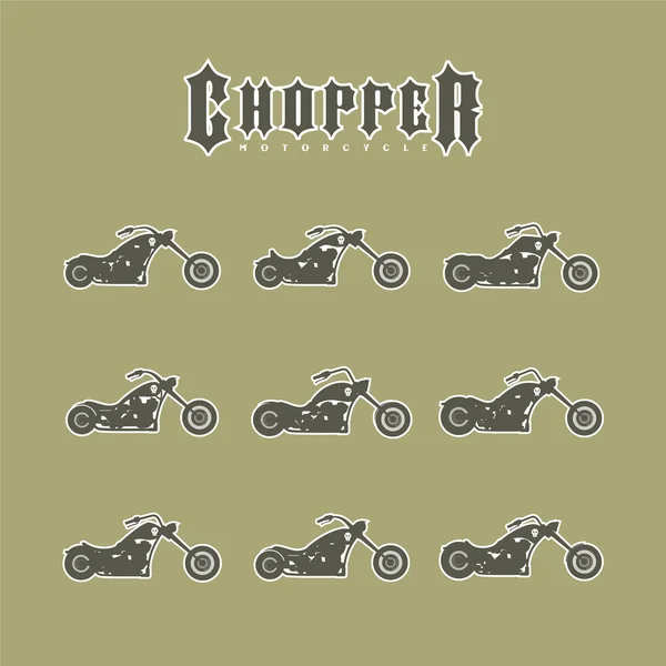古典的なチョッパーのオートバイのテーマ — ストックベクタ