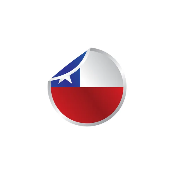 Shiny national flag - chile — Stock Vector