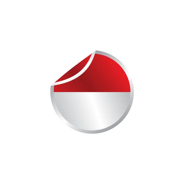 Błyszczący Flaga narodowa - Indonezja — Wektor stockowy