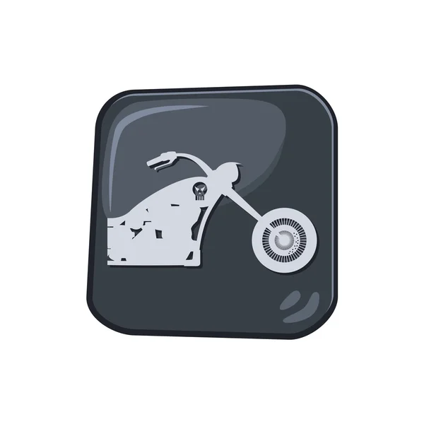 Buton pictogramă motocicletă — Vector de stoc