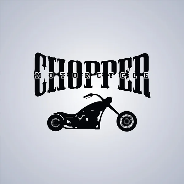 Klasik chopper motosiklet Tema — Stok Vektör