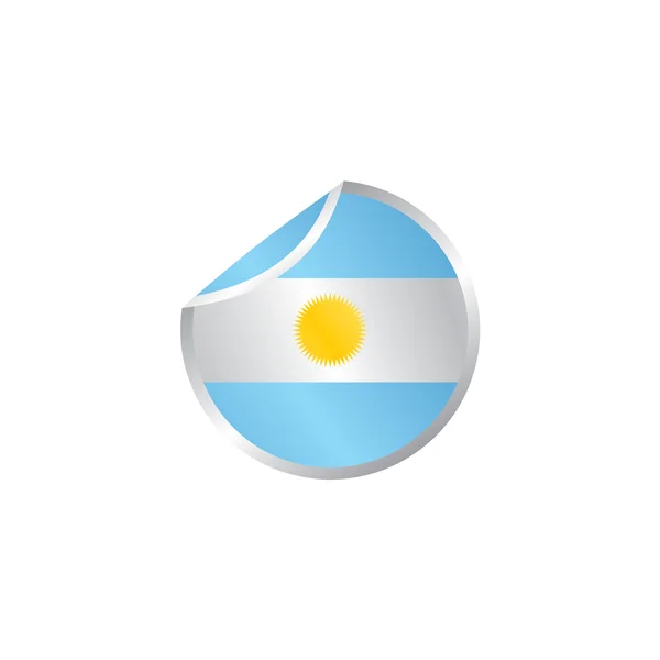 Glanzende nationale vlag - Argentinië — Stockvector