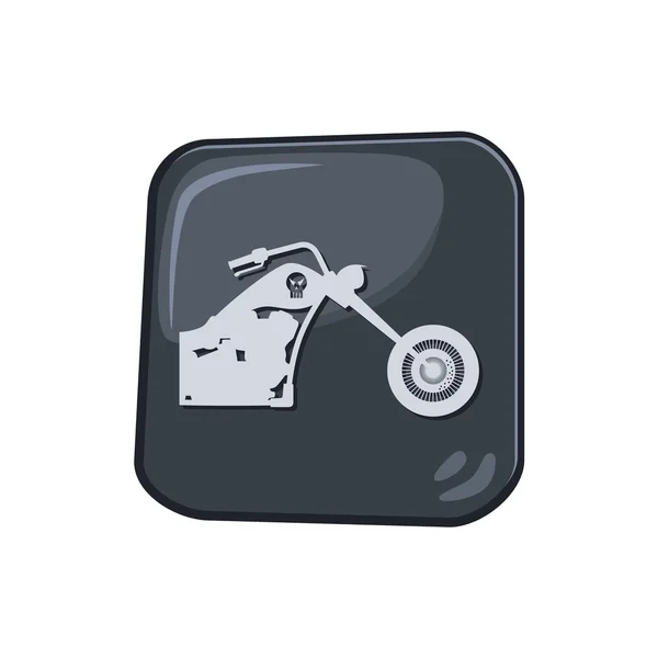 Tolva botón icono de la motocicleta — Archivo Imágenes Vectoriales