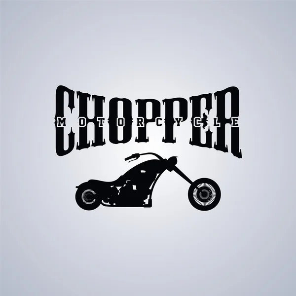 Klasik chopper motosiklet Tema — Stok Vektör