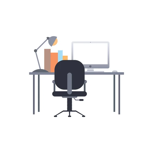 Estudio y mesa de trabajo — Vector de stock