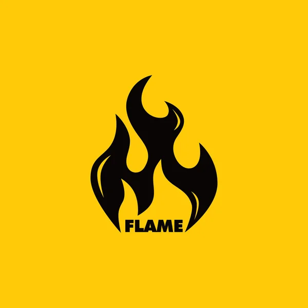 Heißes Feuer brennt — Stockvektor