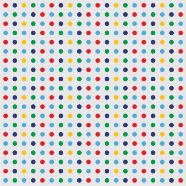 Renkli noktalı desen