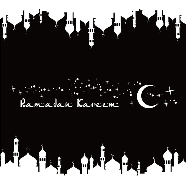 Tema de arte islámico ramadán mubarak — Vector de stock