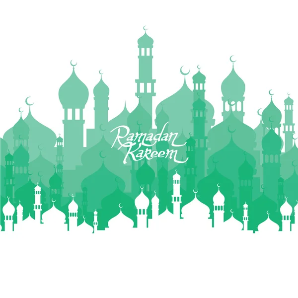 Islamic ramadan mubarak art theme — Stock Vector