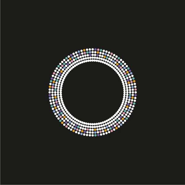 Kleurrijke dot thema cirkel — Stockvector