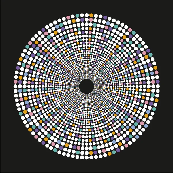 Kleurrijke dot thema cirkel — Stockvector