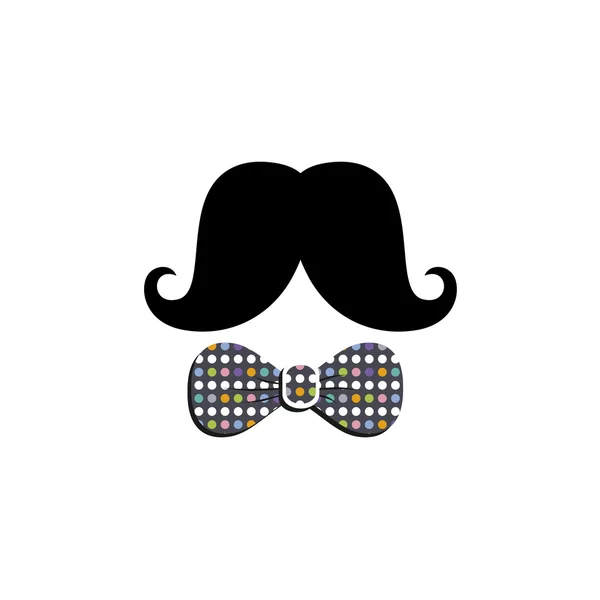 Pajarita bigote — Vector de stock